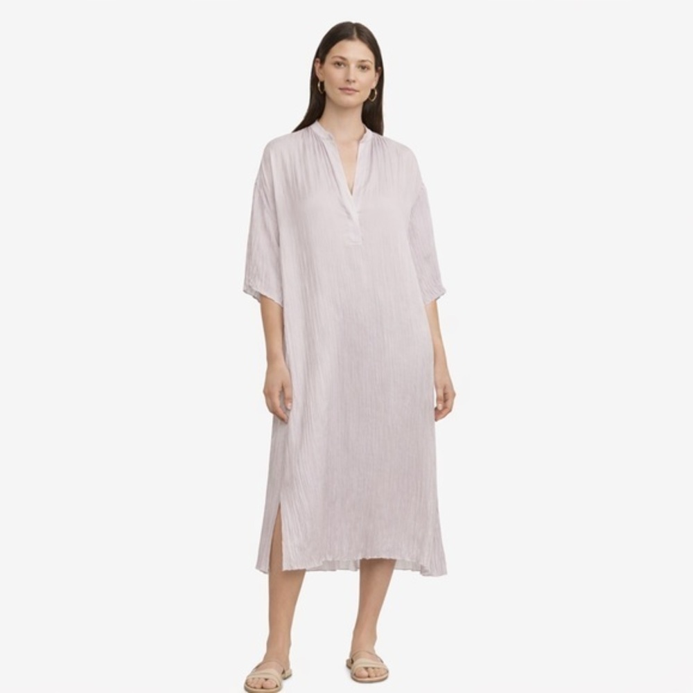 Vince purple crushed satin midi dress